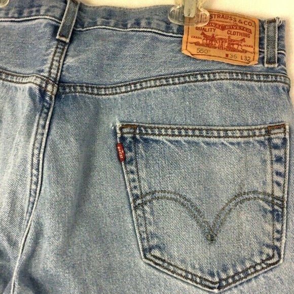 VIntage Levis 550 Blue  Jeans Mens Actual Sz34x30 - Picture 6 of 11